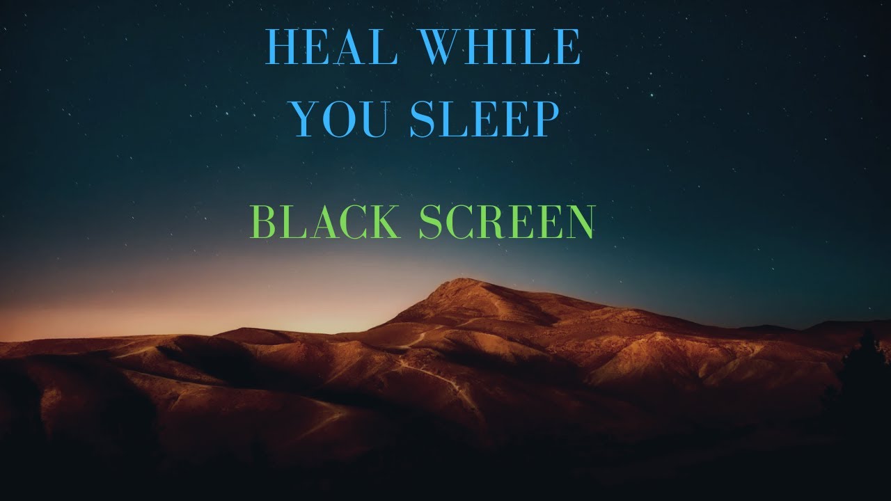Rain and thunder sounds with solfeggio 417 hz peace frequency black screen