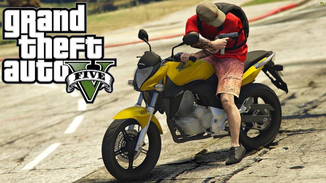 GTA V : FUGA DA POLICIA DE HONDA CB 300 NA FAVELA : GTA 5 MODS