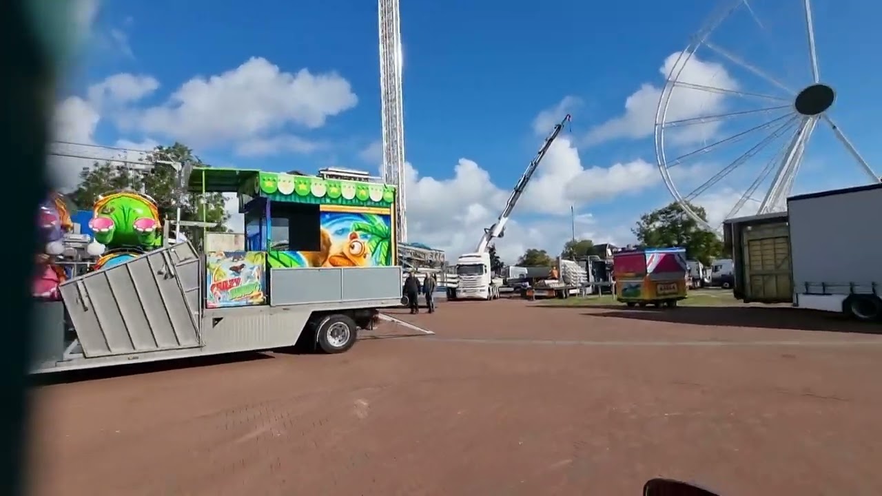 Deel14 Kermis opbouw 2024🎢🎠🎡  van start gegaan in Leiden