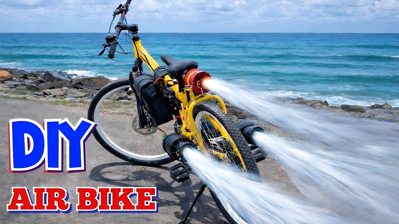 DIY Jet Bicycle with 3 Duct Fan Motors | Air Bike Build