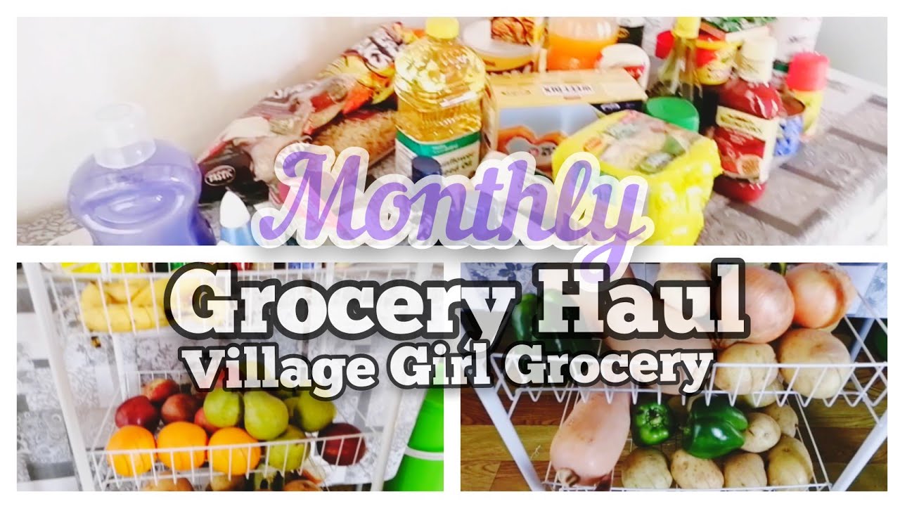 CHECKERS MONTHLY GROCERY HAUL OF A VILLAGE GIRL
