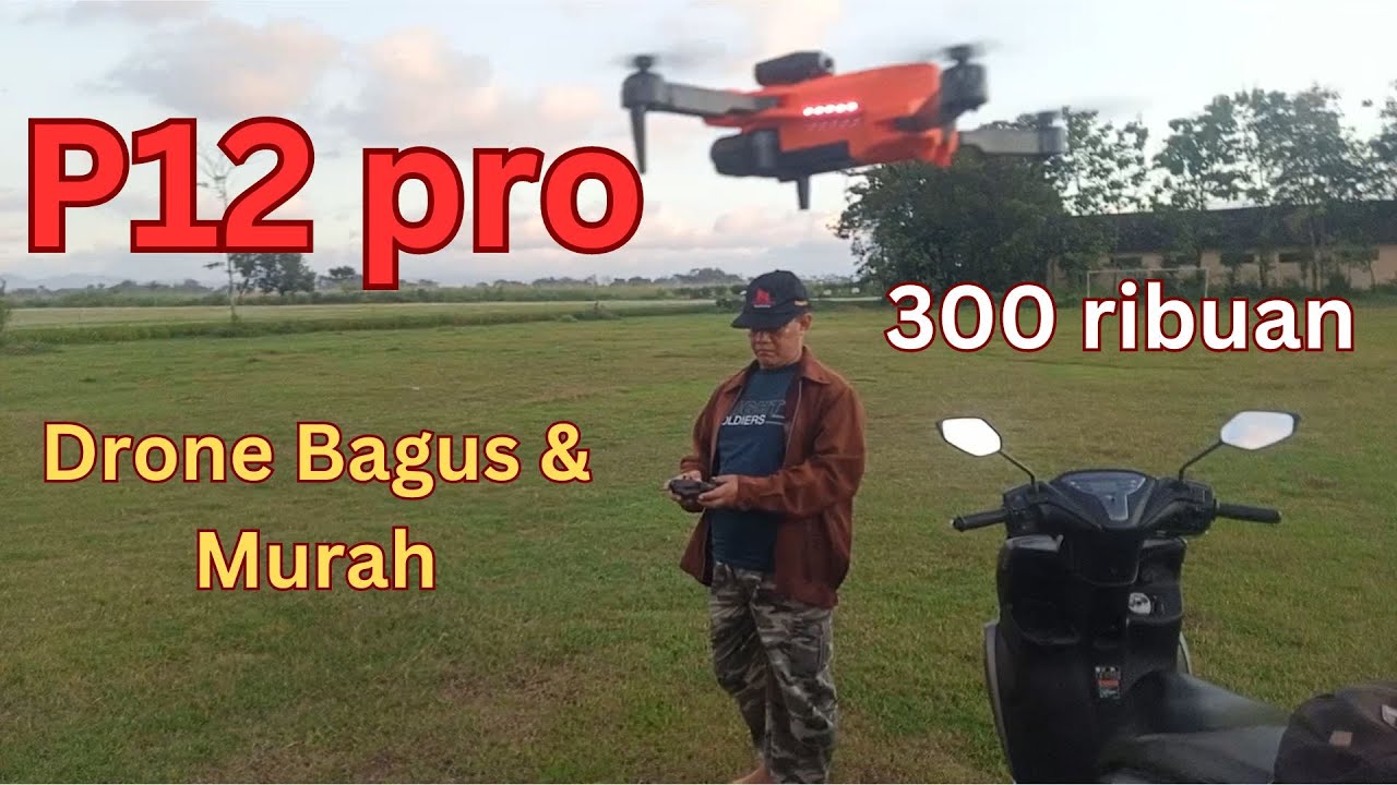 unboxing & test terbang drone P12 pro