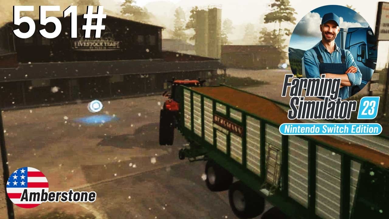 FS 23 - 551. Wheat Harvest and Straw Transport in Snow