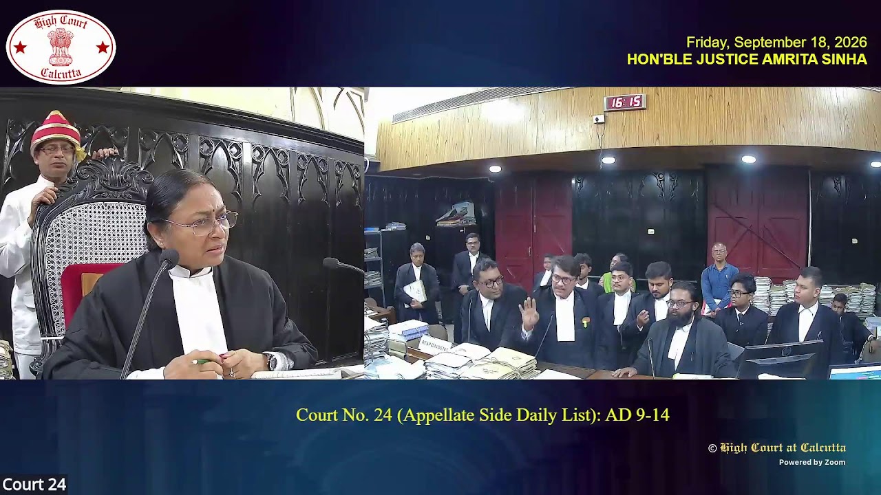 18 September 2026 | Court No. 24 | Live Streaming of the Court proceedings