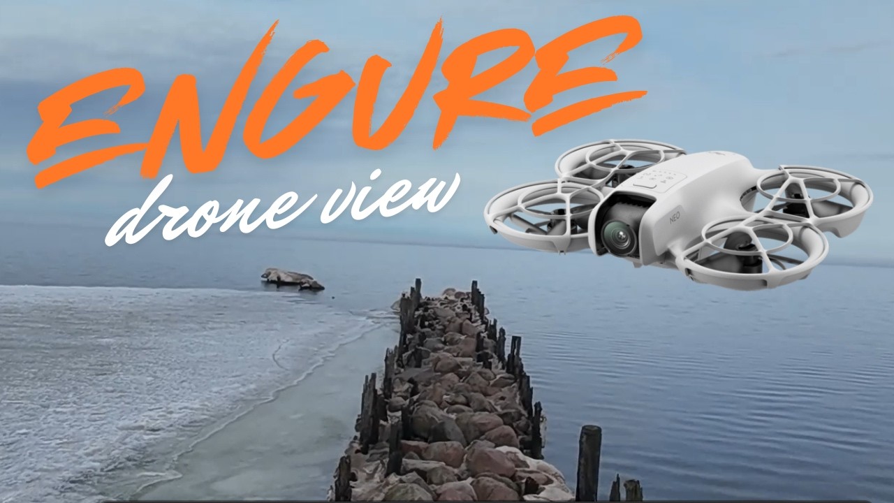 Engure no gaisa | DJI Neo lidojums pie mola un ostas