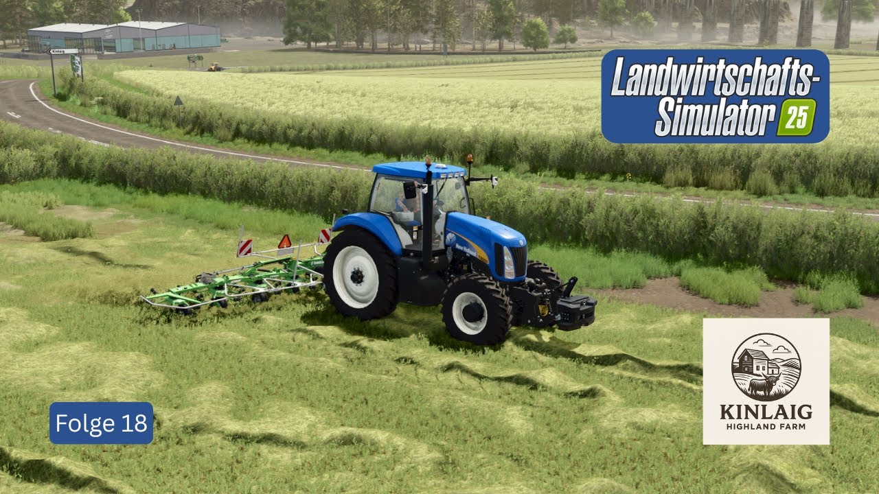 Gras wenden & neue Fahrzeuge ziehen auf den Hof | Kinlaig | Highlands Fishing | LS25 F18 🚜