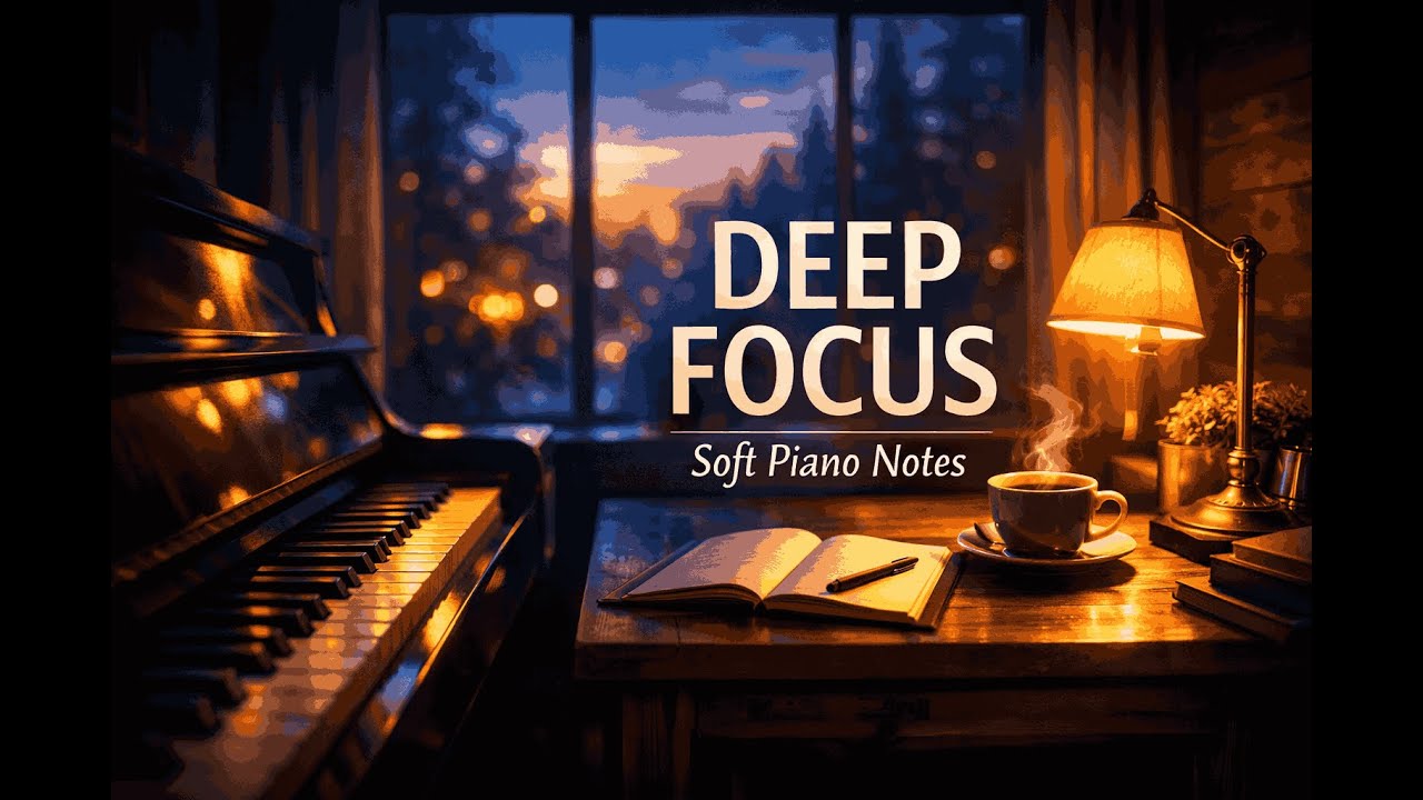 DEEP FOCUS Soft Piano Notes for Enhanced Concentration & Flow State (StudyWork Music)