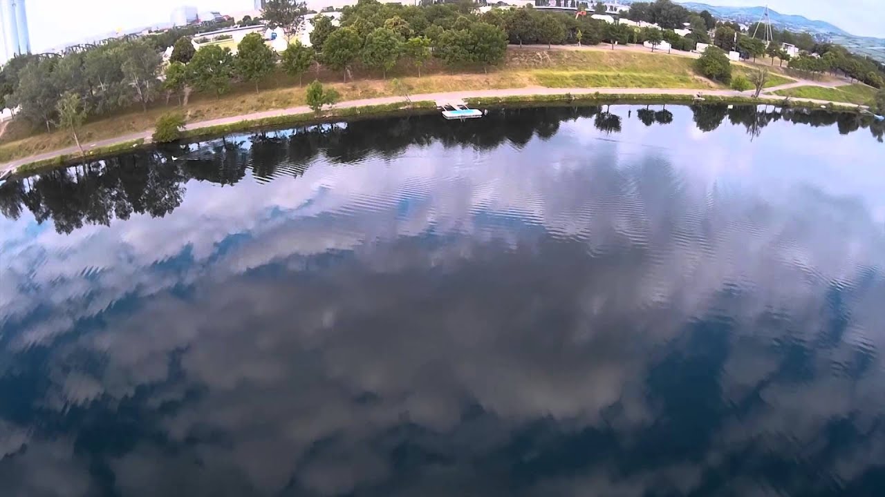 Donauinsel Vienna from air
