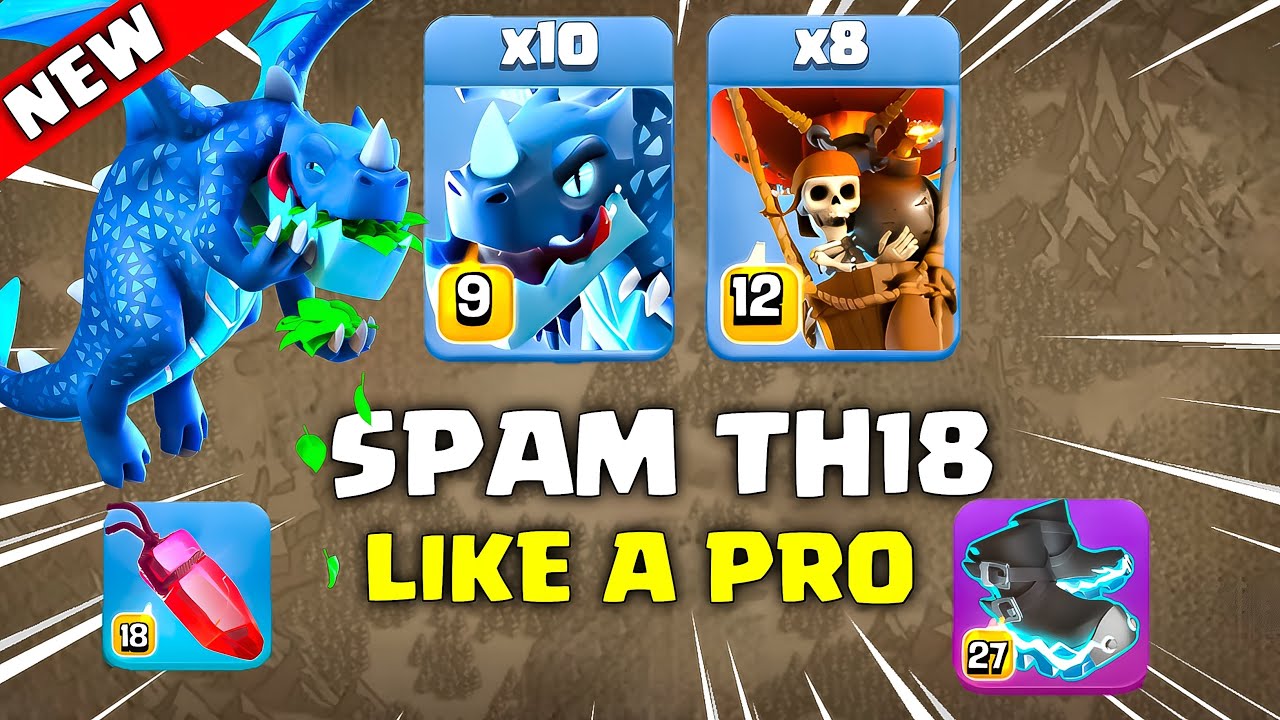 Electro Dragon God Mode at TH18 |  3 Star Th18 Strategy AnyBase | Clash of Clans