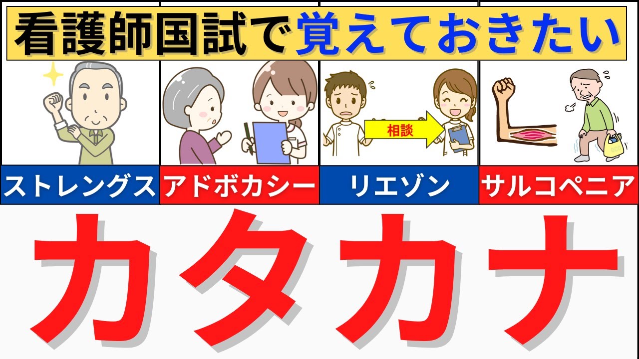 覚えておきたいカタカナ　総まとめ　※解剖生理系以外