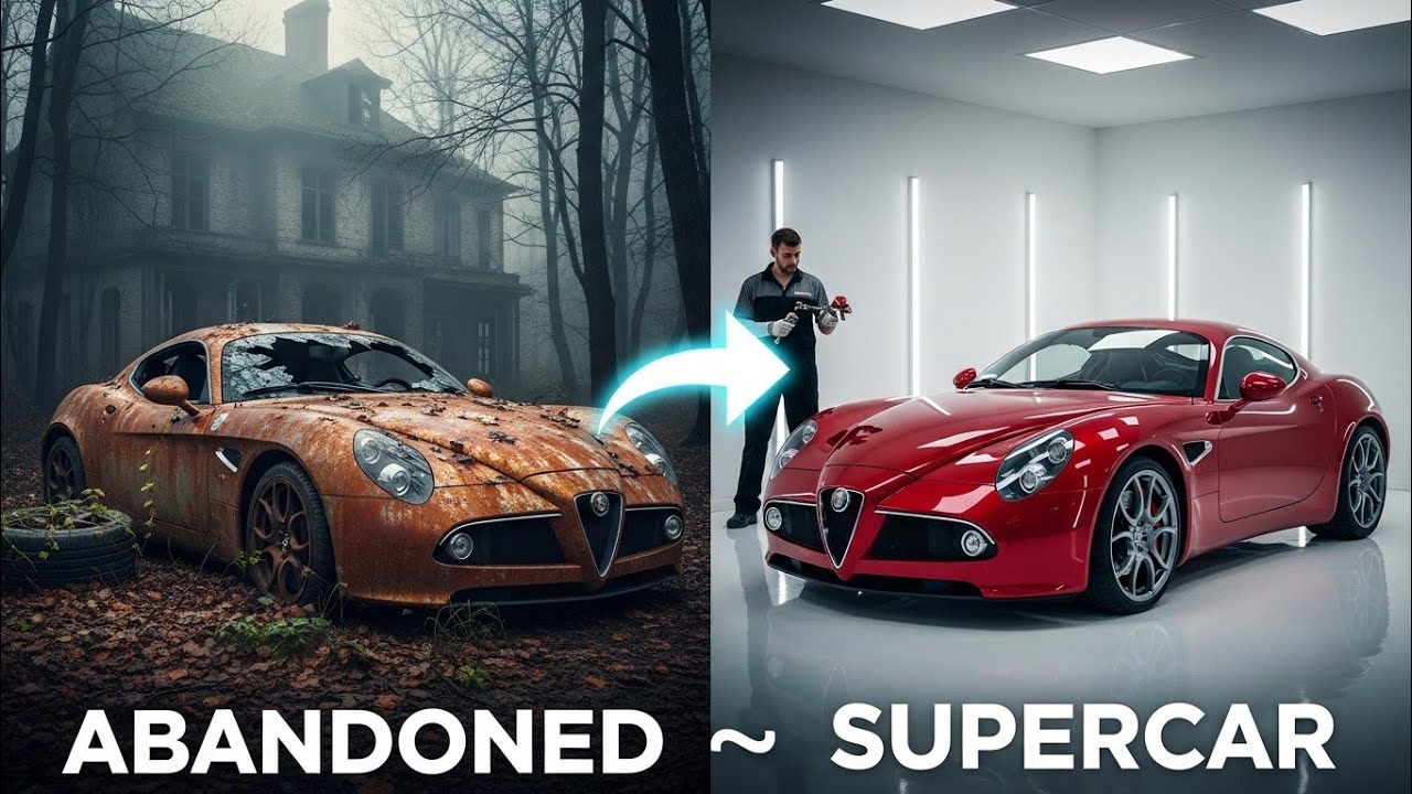 “From Abandoned Junkyard to Million Dollar Supercar | Alfa Romeo 8C Full Restoration”
