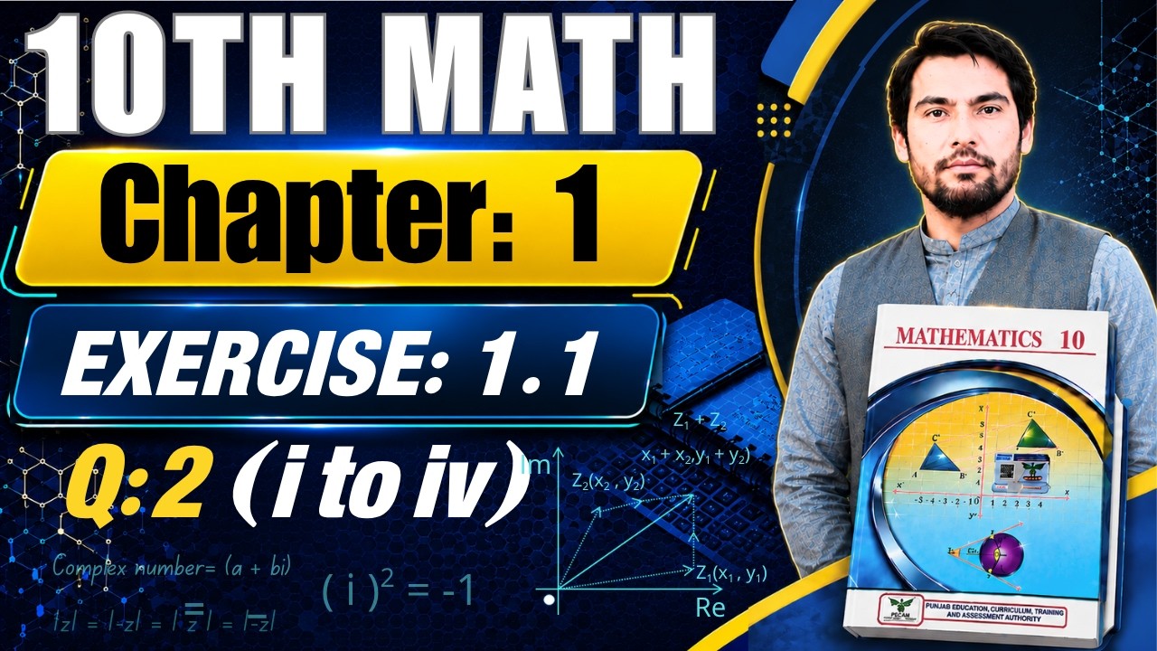 10Th Class Math New Book 2026-27 Chapter 1 Exercise 1.1 Question 2 (i to iv)-10 math ch 1 ex 1.1 q 2