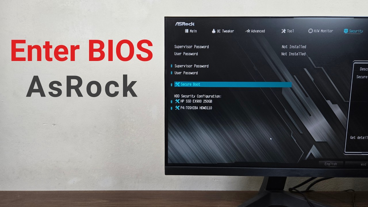 Как войти в настройки BIOS на материнской плате ASRock