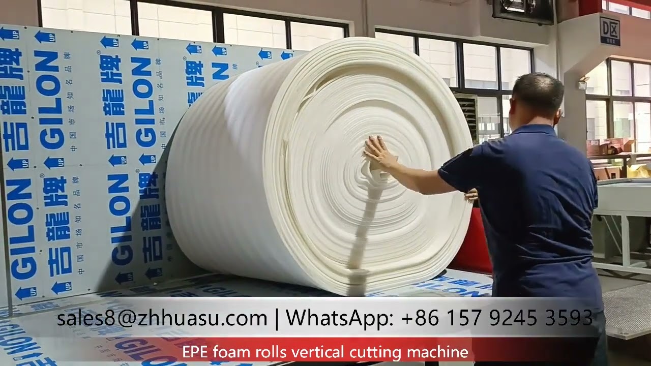 EPE Foam Rolls Vertical Cutting Machine | Bandsaw Cutting Machine for 1200mm Diameter Foam Rolls