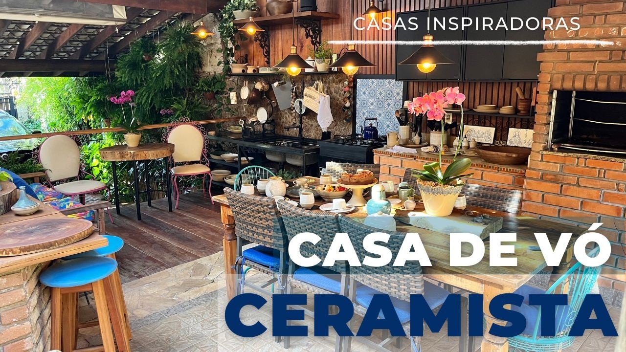 CASA DE CERAMISTA COM MUITA HISTÓRIA, CANTOS PARA COMEMORAR ENCONTROS E ACESSO LIVRE PARA OS NETOS
