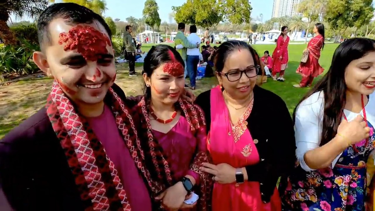 8/2/2026मादब पान्डे anniversary Anantram bhandari Dubai frem park 🏞️