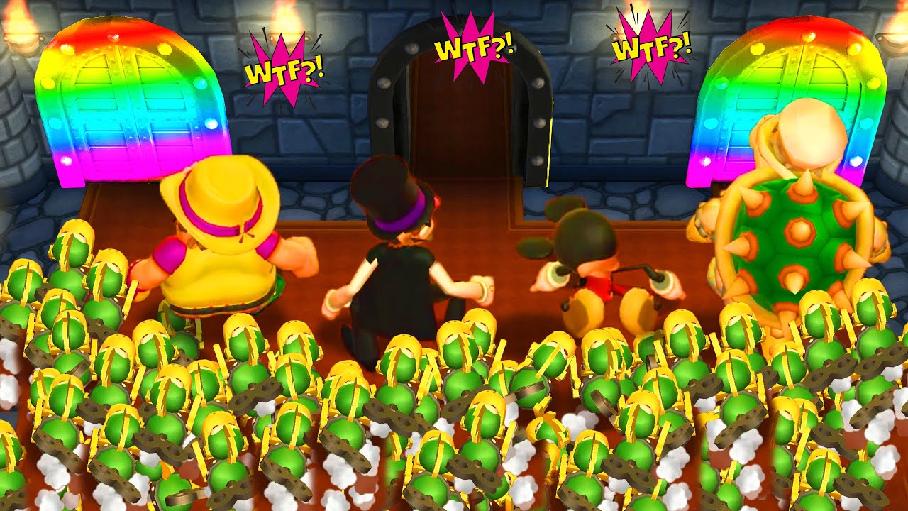 Mario Party 9 Garden Battle - Wario vs Waluigi vs Micky vs Bowser (Master Difficulty)