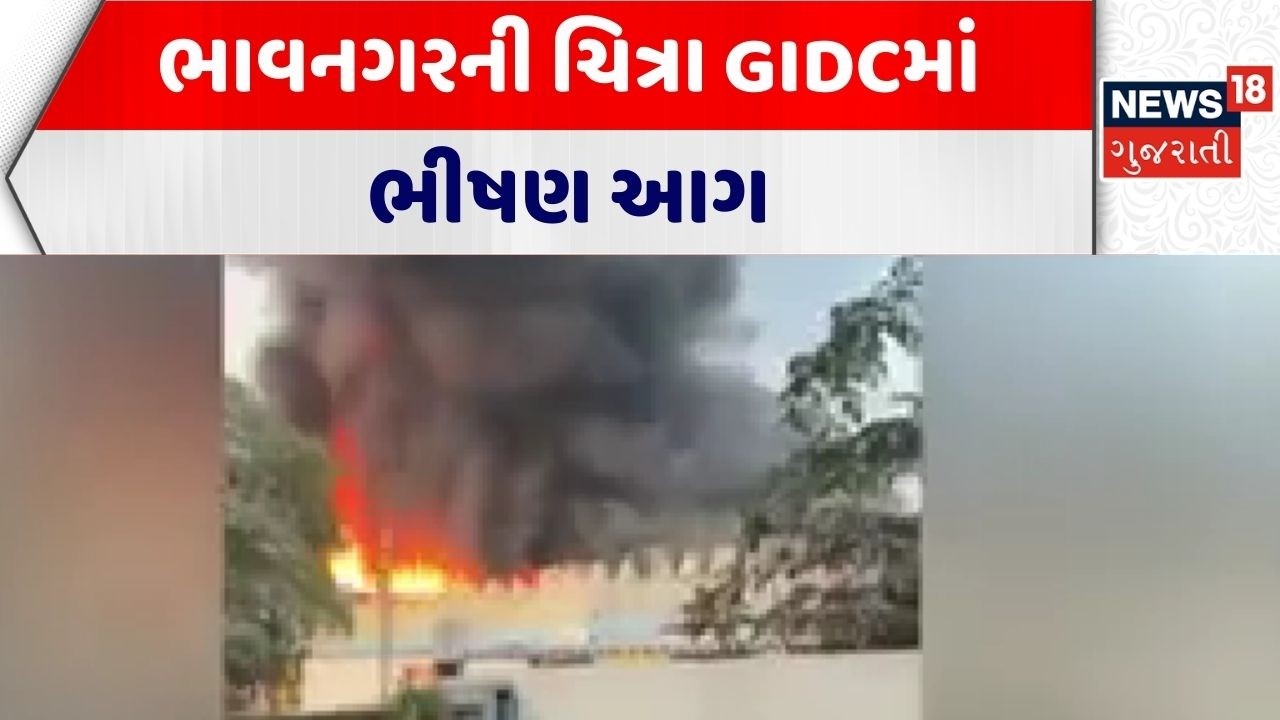 Bhavnagar GIDC | ભાવનગરની ચિત્રા GIDCમાં ભીષણ આગ | Chitra | Gujarati News  | News 18 Gujarati