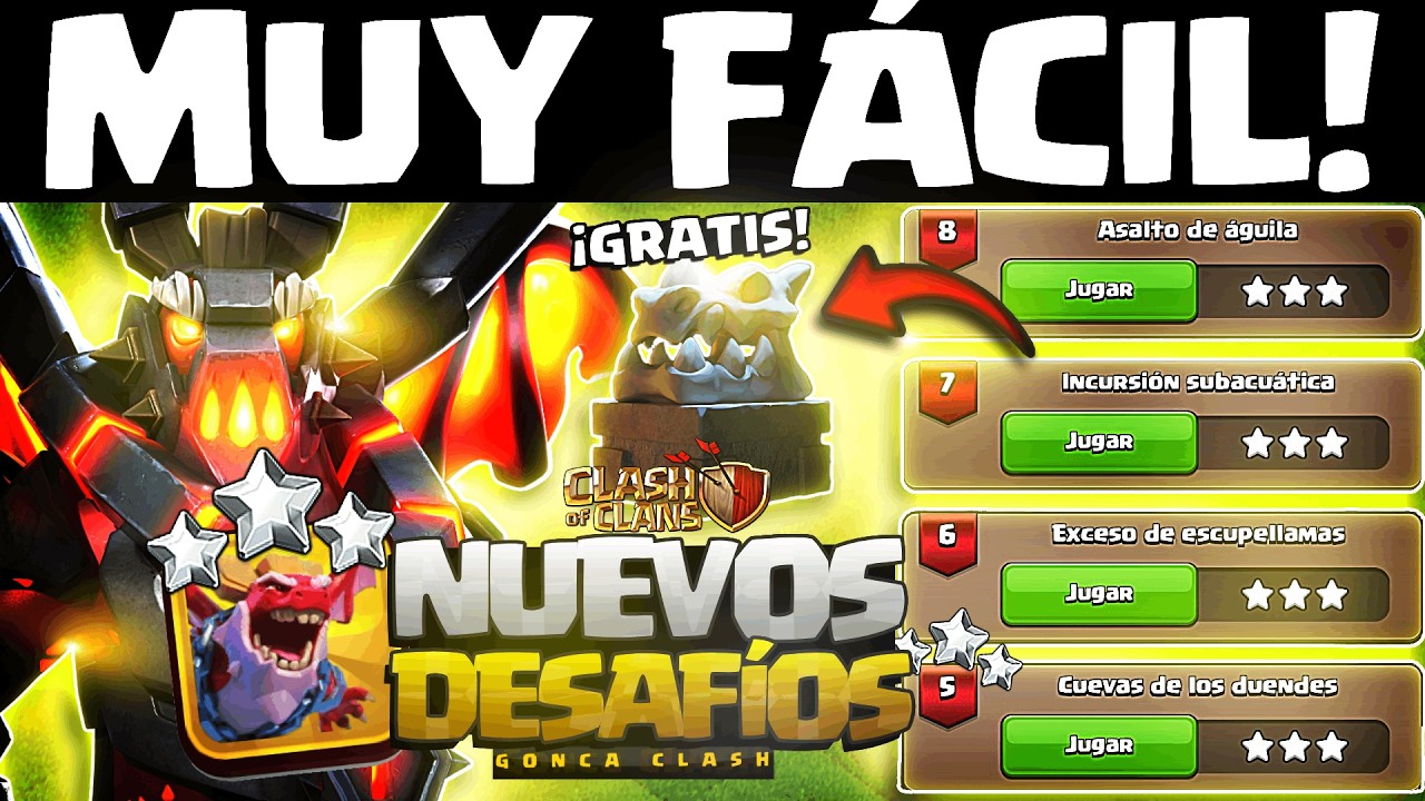 🚨 SOLUCIÓN FÁCIL: DESAFÍOS 5, 6, 7 y 8 de la FUGA DRACÓNICA | Clash of Clans