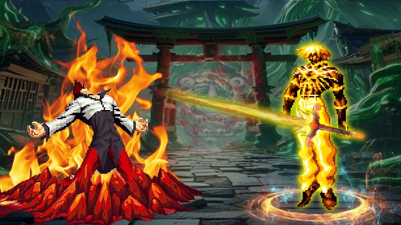 [Mugen KOF] Iori Yasakani FL Vs Super Orochi TEam