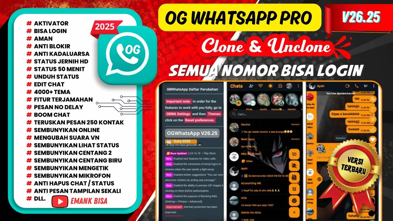 ogwhatsapp pro v26.25 update terbaru 2026 | wa og | og wa | whatsapp mod versi terbaru 2026 | wa mod