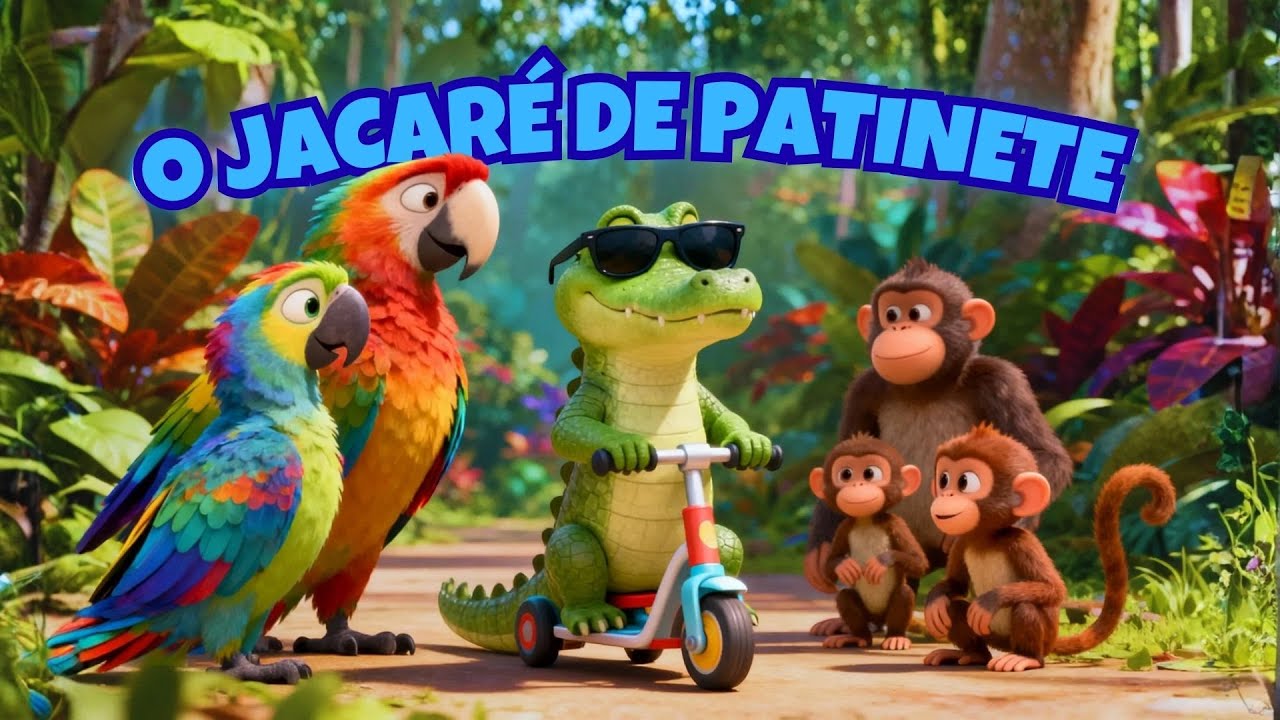 O JACARÉ DE PATINETE 🐊🛴 - Música infantil