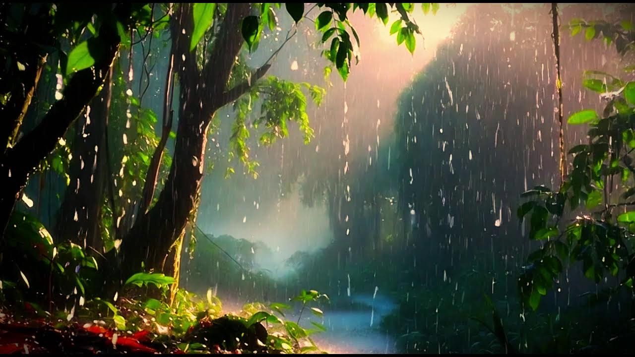 LIVE 24/7  🌿 Magical Forest Morning  ✨ |  Stress Relief 🌙 |  Peaceful Forest Ambience  | Black Scree