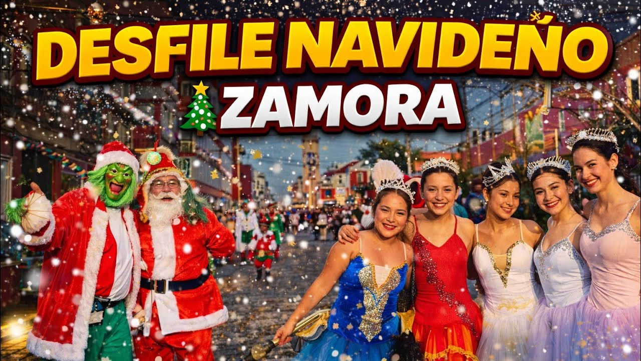 Desfile Navideño Dulce Navidad 2024 en Zamora, Michoacán | ¡Un Espectáculo de Luces y Magia!