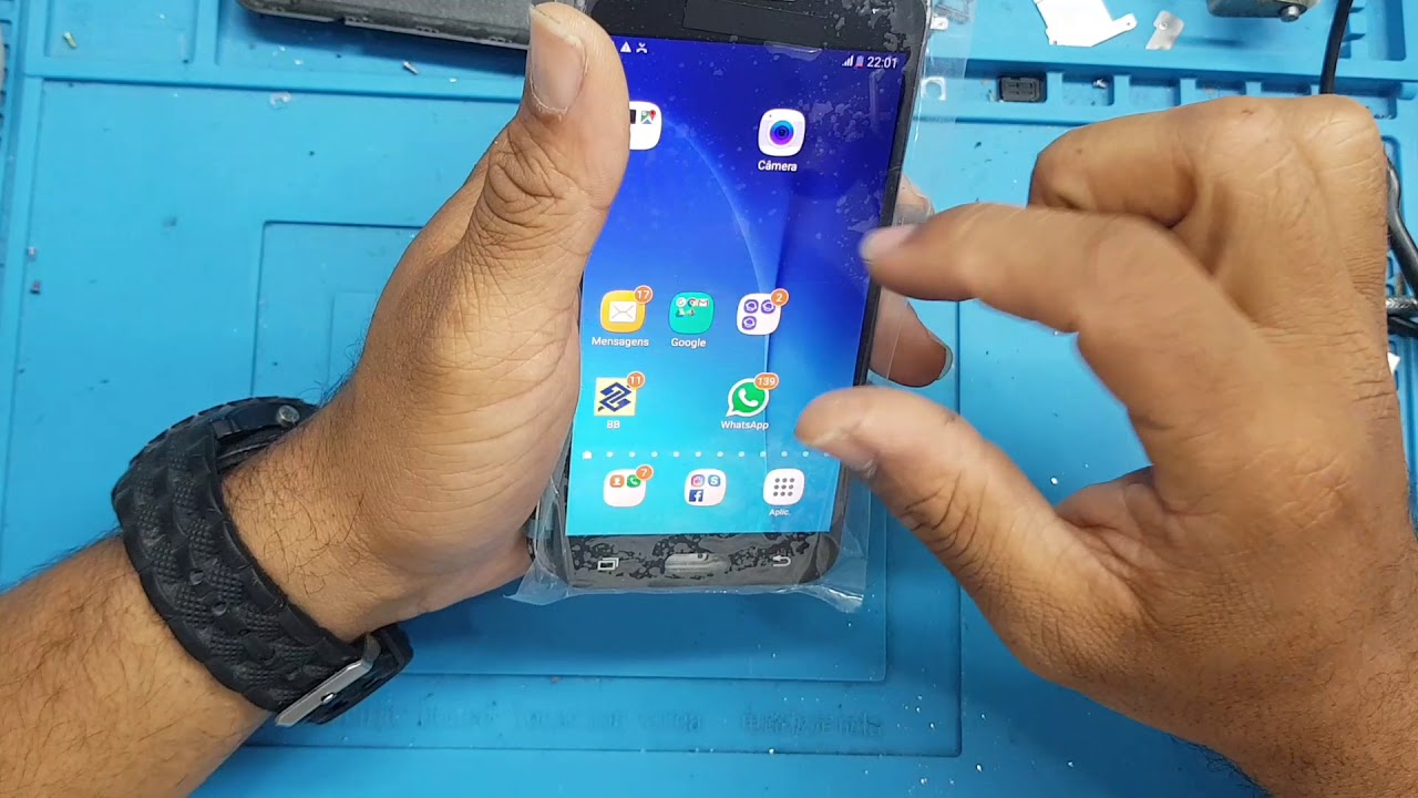 COMO  TROCAR TELA FRONTAL SAMSUNG J5 Mod  J500...!!