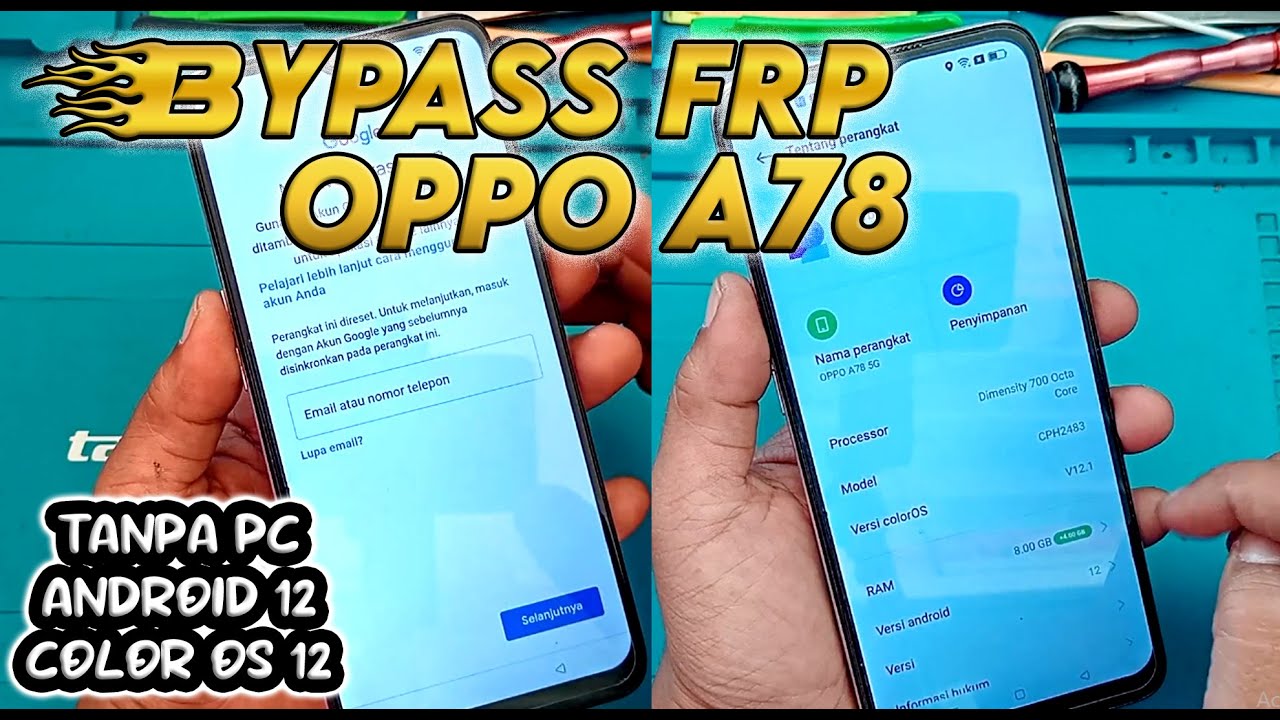 OK BISA!! Cara Bypass FRP Oppo A78 Android 12 Tanpa PC