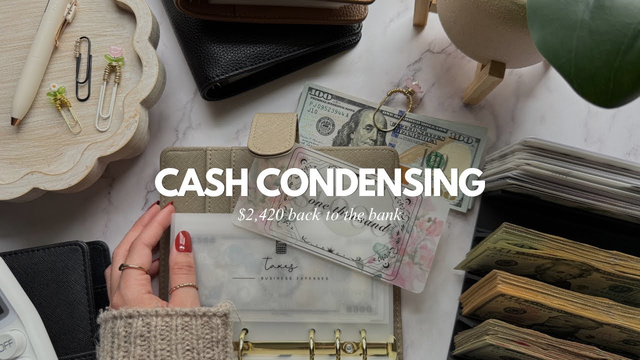 Cash Condensing | $2,420 Going Back To The Bank | Adding Placeholders To My Cash Envelopes