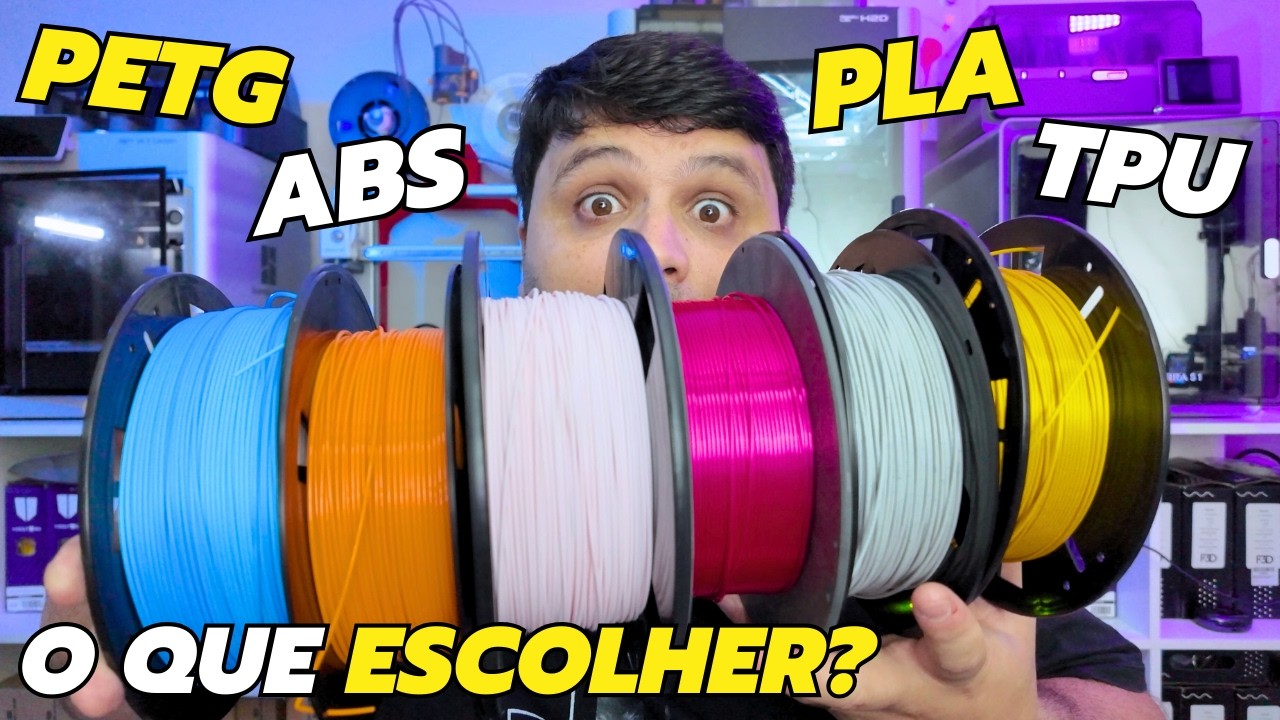 PLA, PETG, TPU, ABS E ETC - QUAL COMPRAR E O QUE CADA UM TEM DE MELHOR?