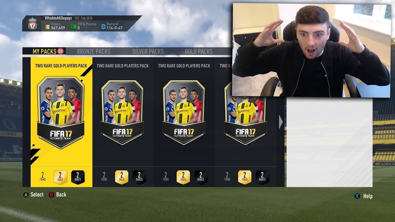FIFA 17 | 50x TWO RARE GOLD PLAYER PACKS | THE BEST EVER TOTW?! FT. HAZARD AND DYBALA
