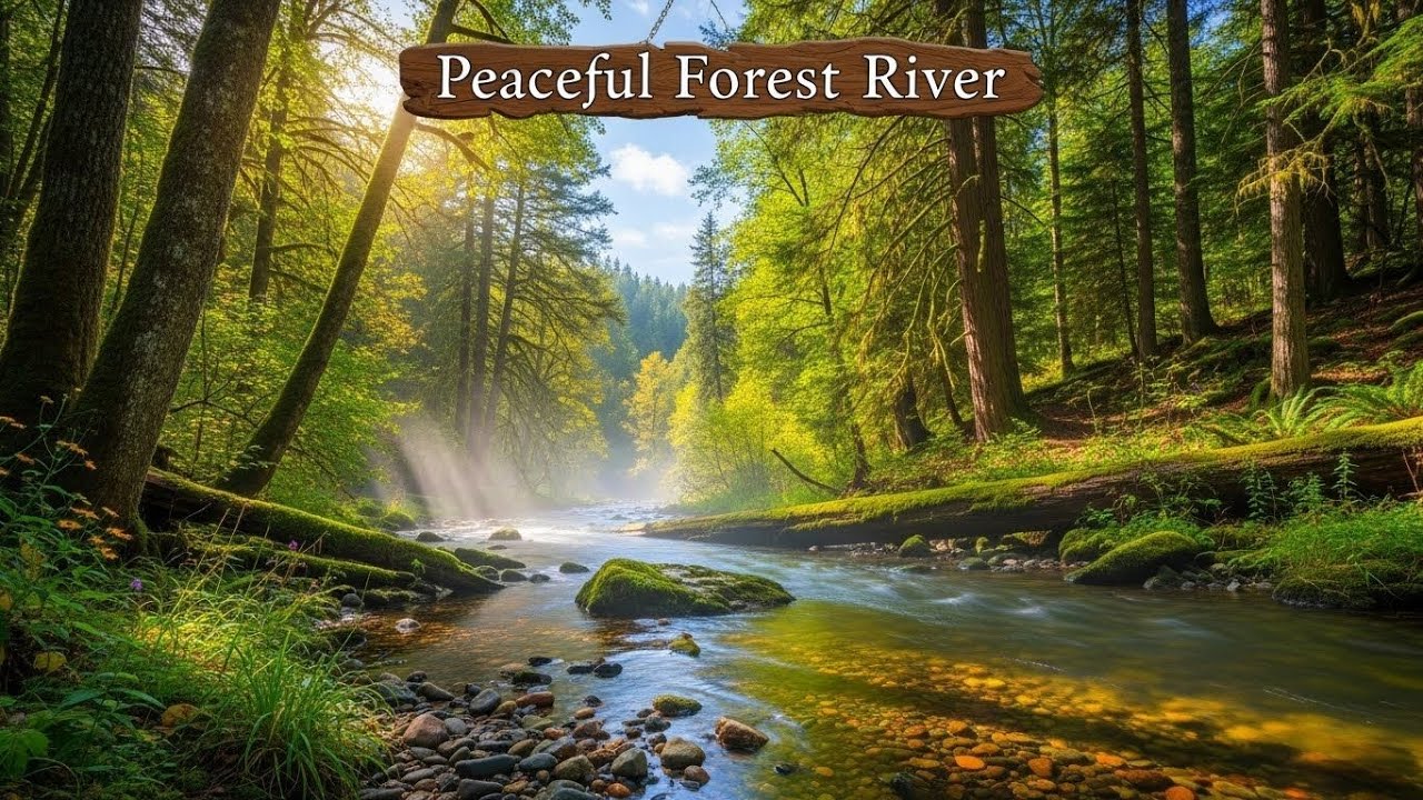 Gentle River in Forest 🌿🌊 Calm Nature Ambience for Meditation and Relaxation #2341