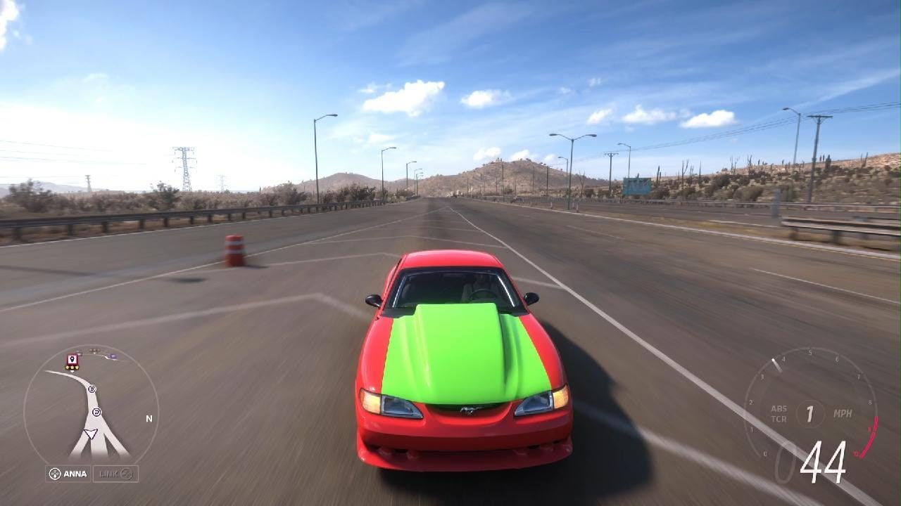 Speed a 1995 Mustang for not get in a Train