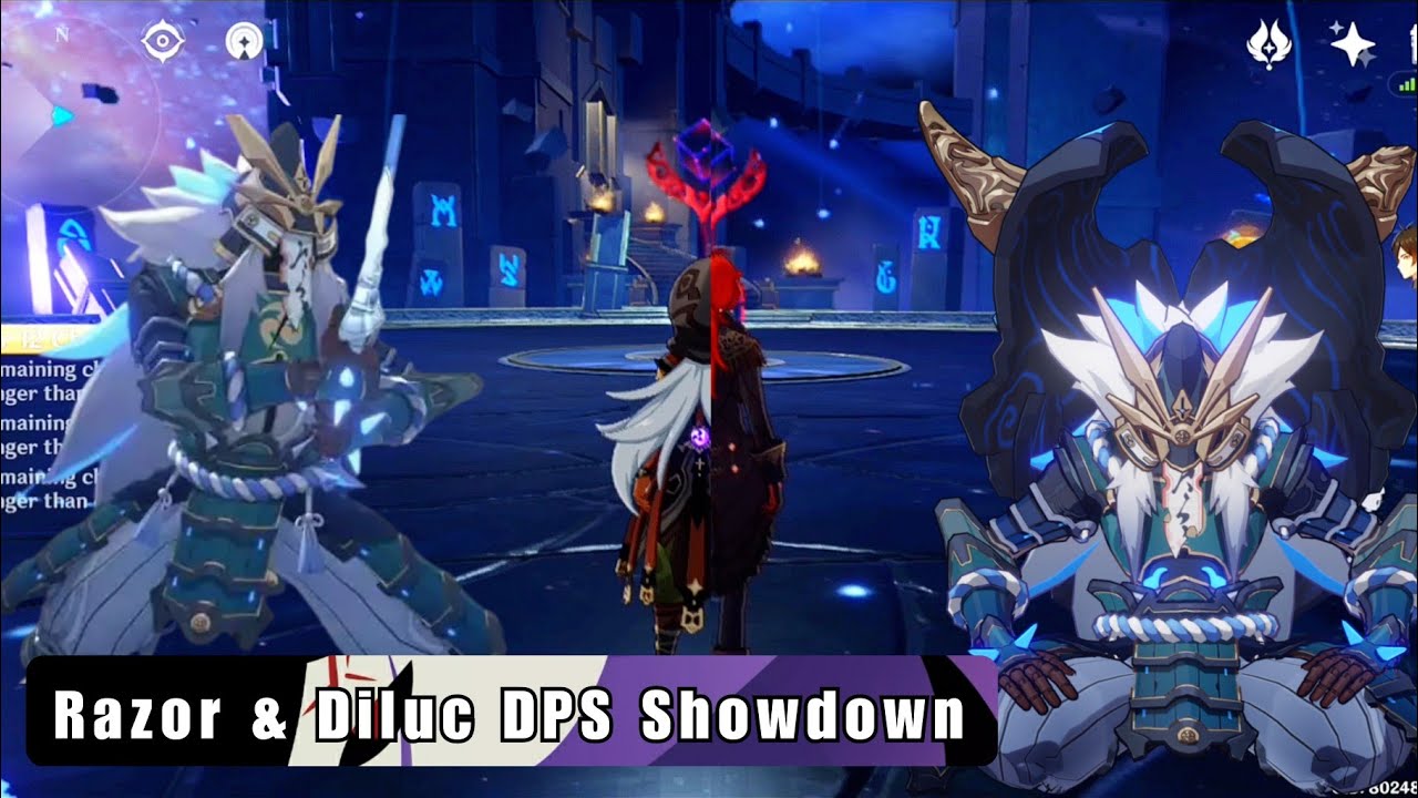 Razor vs Diluc personal damage showdown!