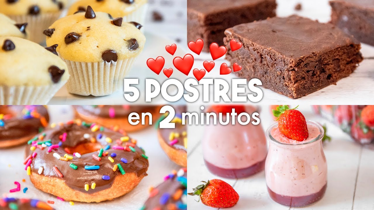 5 POSTRES FÁCILES Sin Horno para VENDER ❤️ | ¡en 2 minutos!