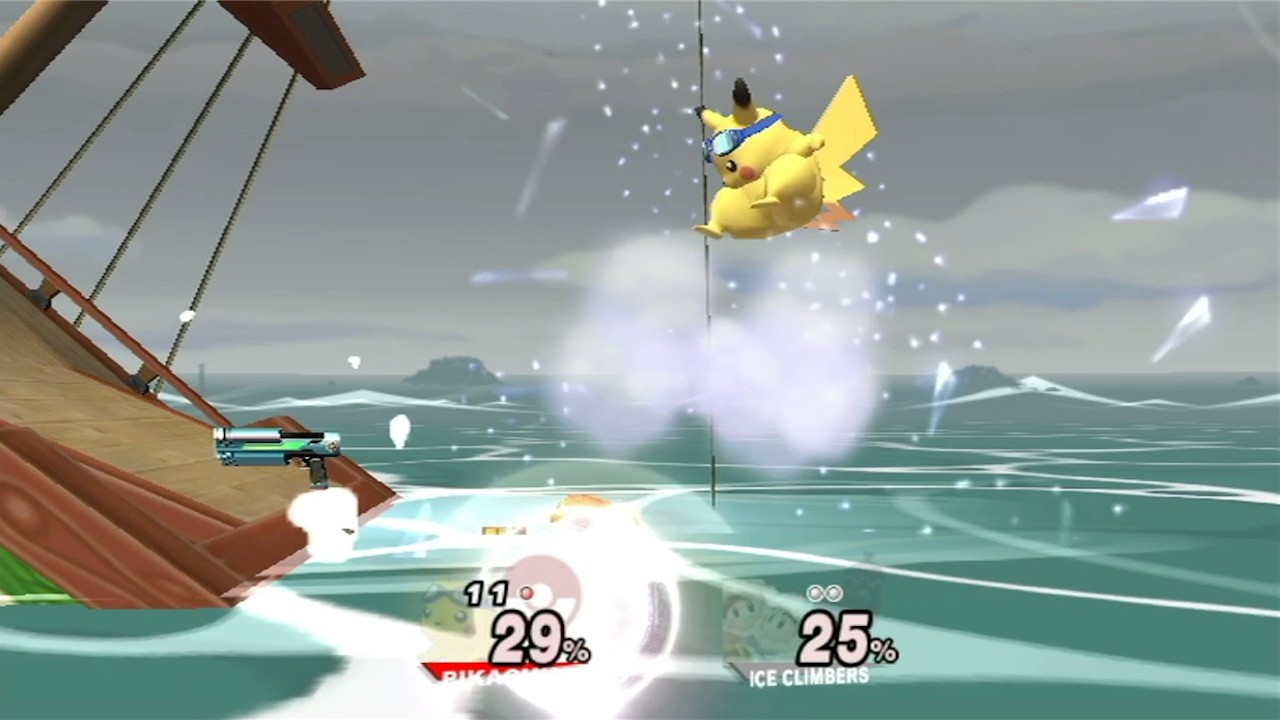 [Wii] Super Smash Bros. Brawl - Pikachu Goes Swimming (30-Stock Match)