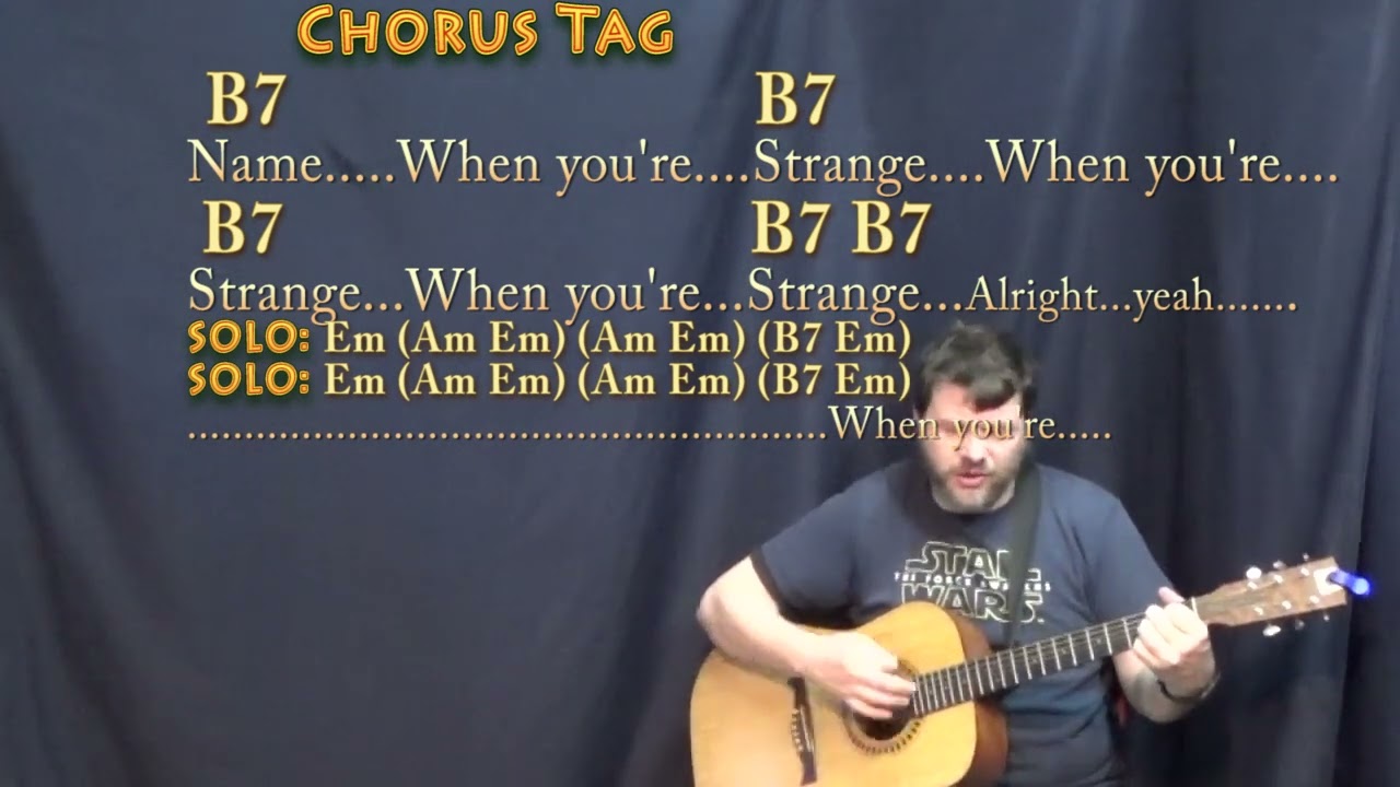 People Are Strange (The Doors) Guitar Cover Lesson in Em with Chords/Lyrics - Munson