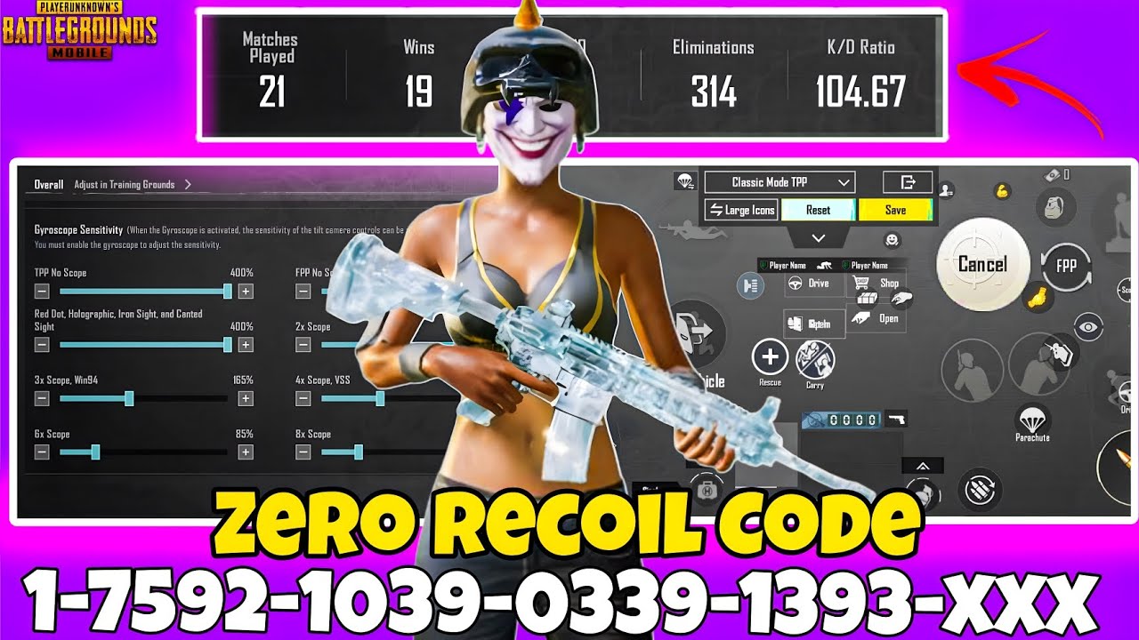 🔥Pubg sensitivity settings 2026 🥵 | Bgmi best sensitivity settings 😱| Zero recoil sensitivity bgmi