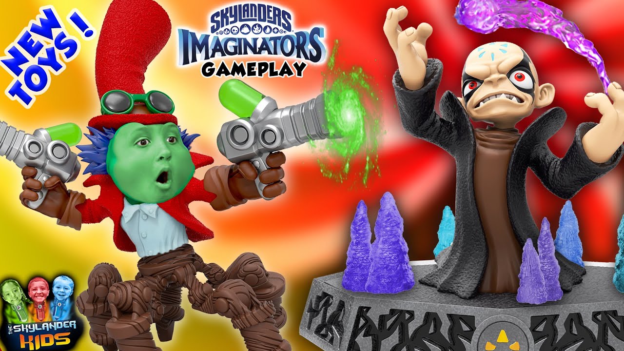 Dr. Krankcase & Kaos Senseis Toys Gameplay! SKYLANDERS IMAGINATORS UPDATE w/ Mike & Sky Dad