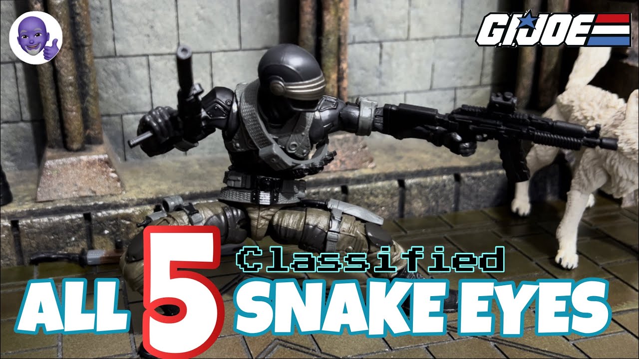 Сравнение и обзор фигурок EVERY GIJoe Classified SNAKE EYES (00, 02, 16, 30, 52)