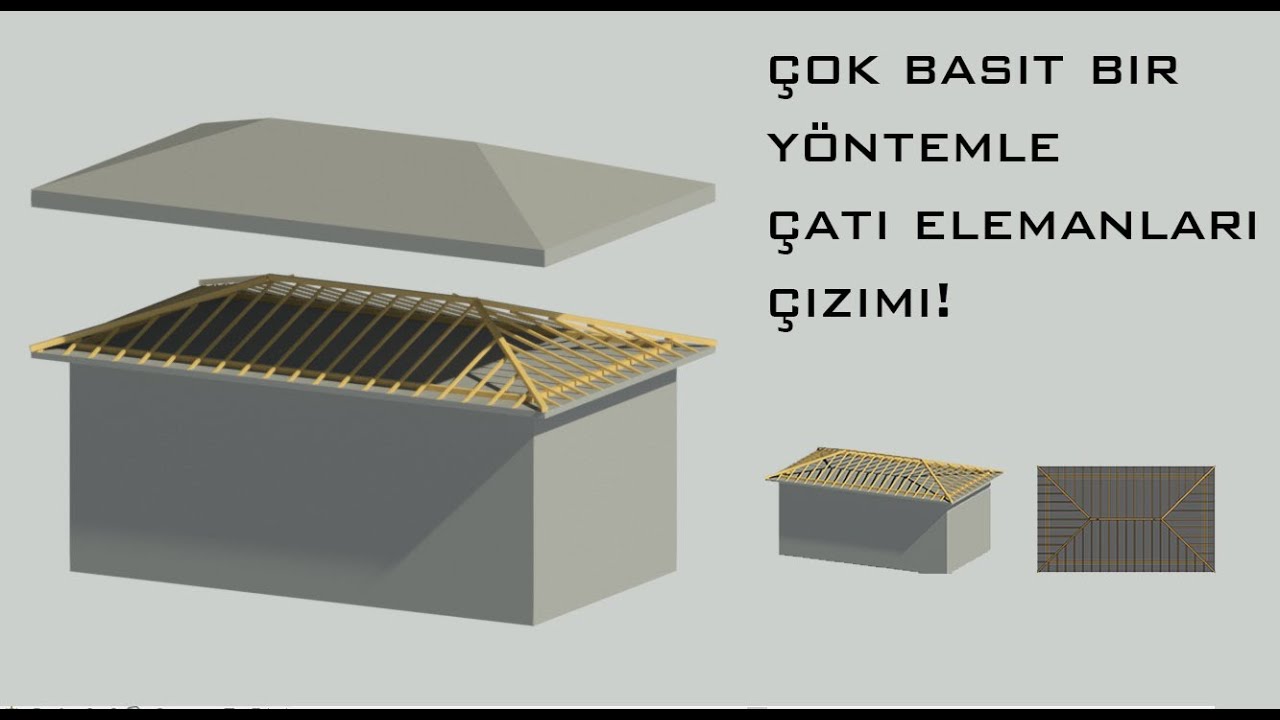 Revit çatı elemanları (mertek -mahya)nasıl çizilir?How to draw Revit roof elements (rafter - ridge)?