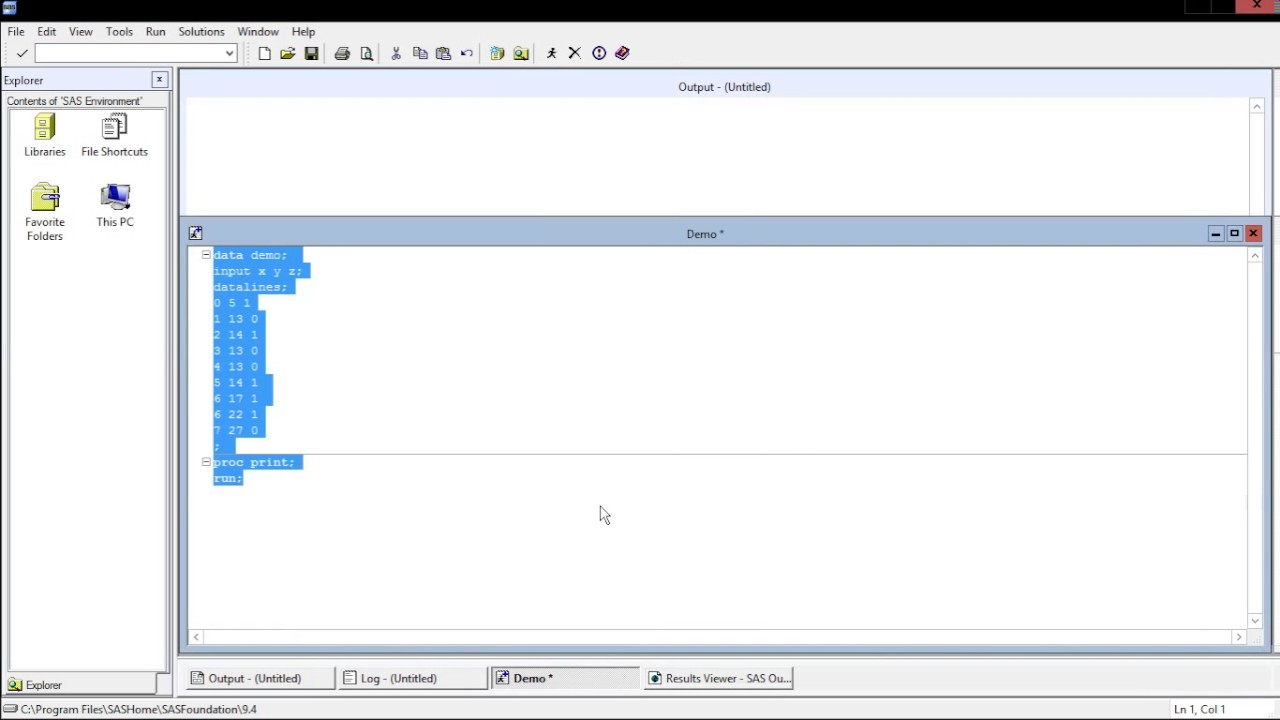 Introduction to SAS Programming Language
