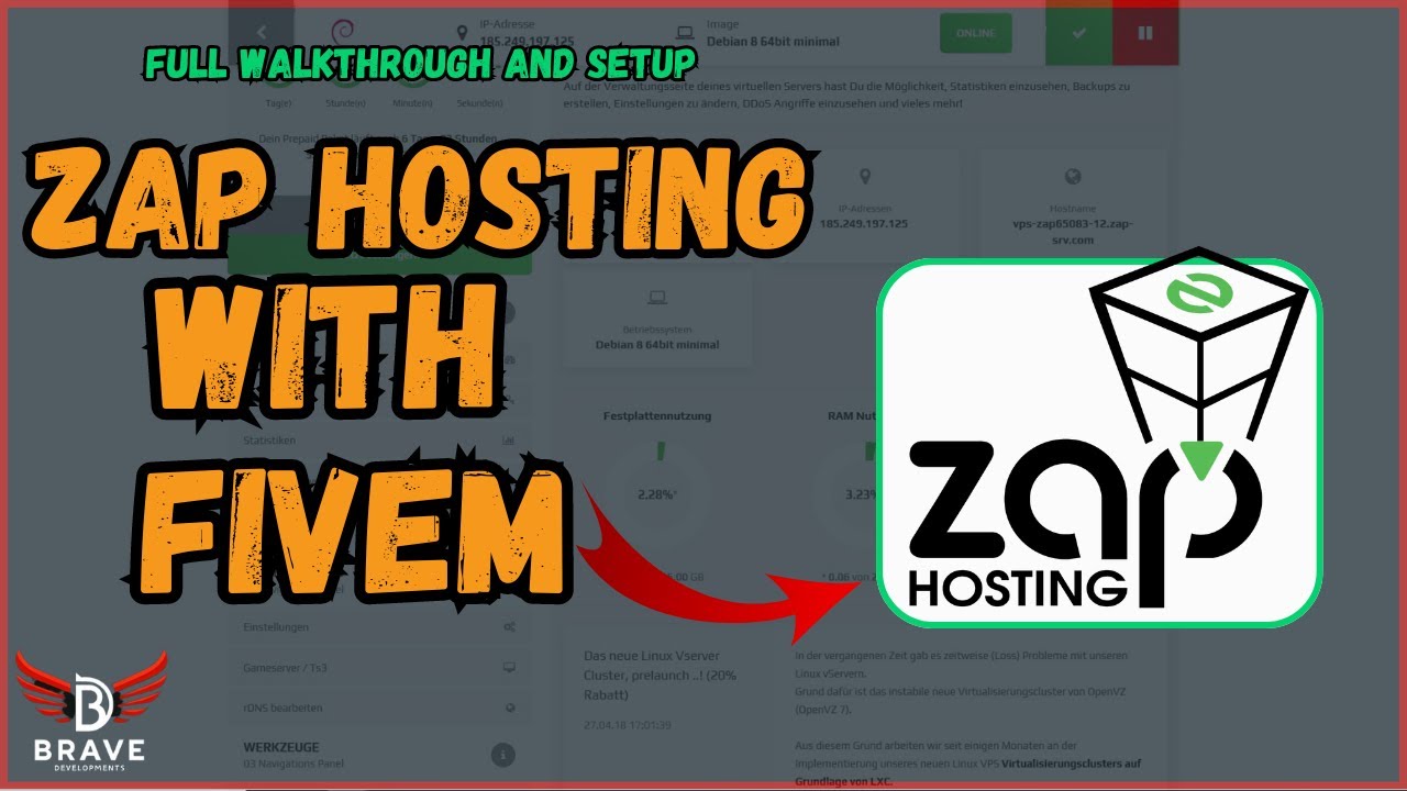 Setup a FiveM Server + TxAdmin easily using Windows VPS! | Installation Video With ZAP HOSTING| 20%