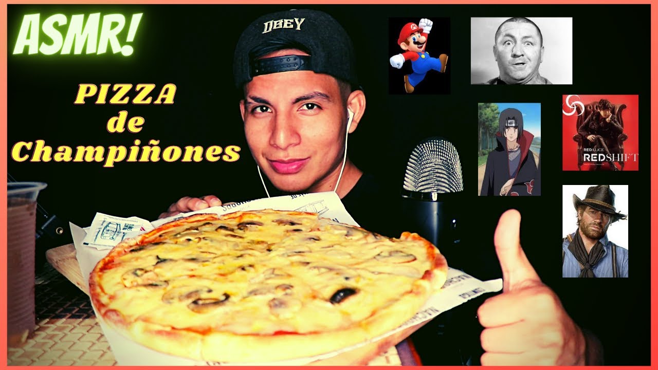 LOS PERSONAJES FAVORITOS DE MIS SUCRIPTORES 4 , mientras degusto una PIZZA DE CHAMPIÑONES- ASMR PERÚ