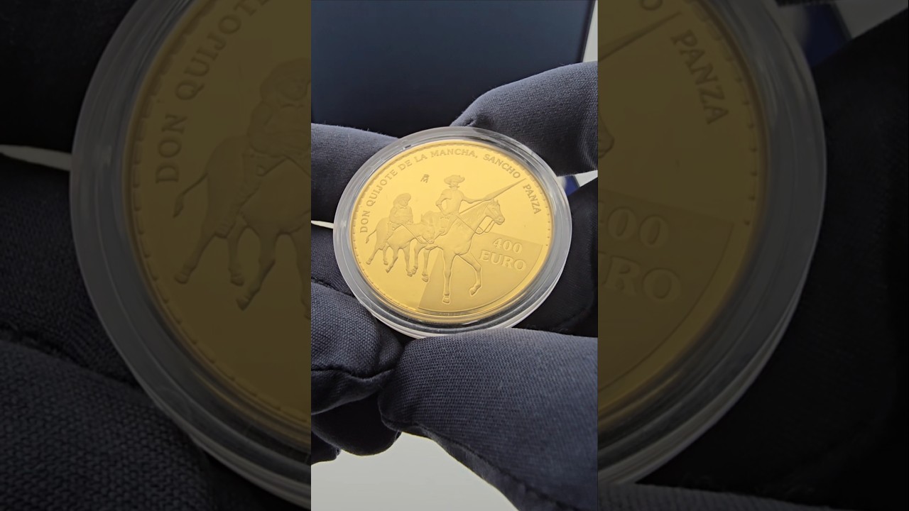 Золотая монета Испании &laquo;Дон Кихот&raquo; 2005 года!