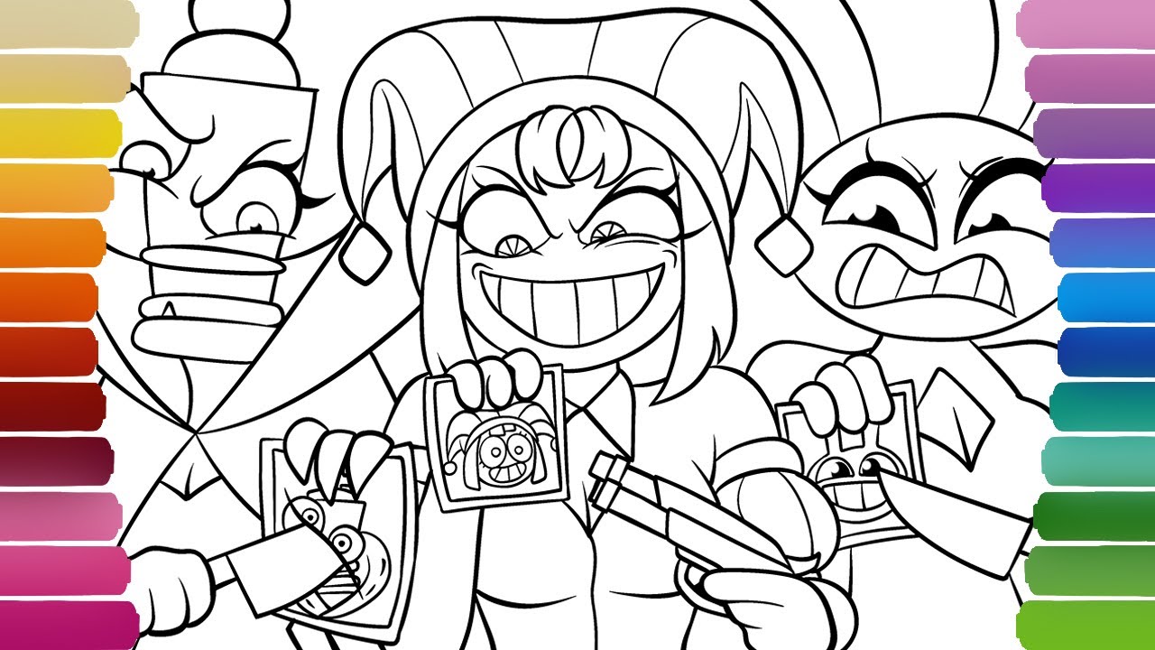 Digital Circus UNOFFICIAL, But EVIL TWIN SISTER Coloring Pages / How to Color TADC