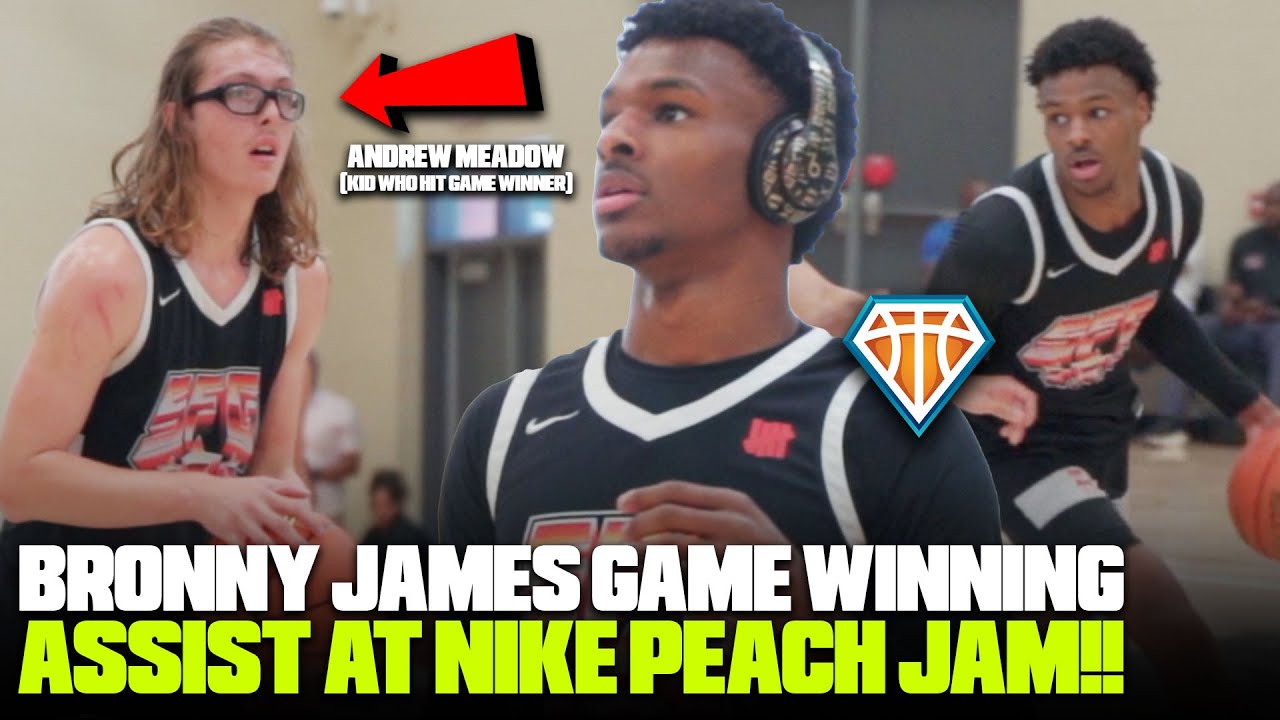 Bronny James GAME WINNING ASSIST at Nike Peach Jam!! | Andrew Meadow Hits BIG SHOT for S4G