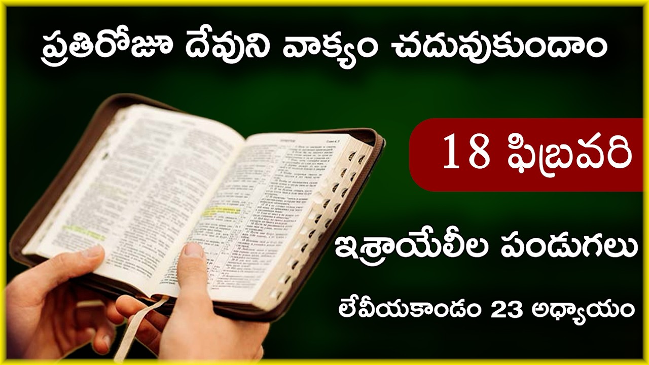 Feb 18 | లేవీయకాండం 23 అధ్యాయం | ఇశ్రాయేలీల పండుగలు | Daily Bible Reading 49